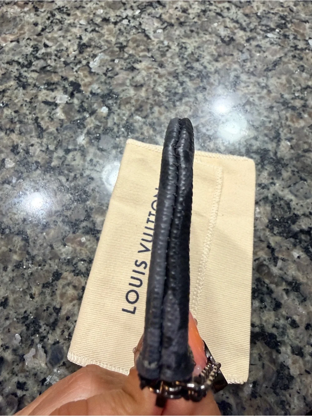 Louis Vuitton Black Monogram Canvas Key Pouch